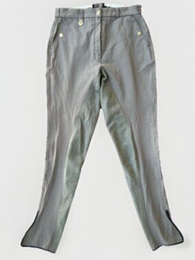 Pikeur Candela Riding Breeches US Size 28 Long (Tall) Gray Full Seat Pants